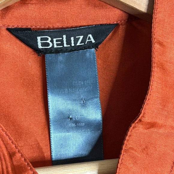 Vtg Beliza ladies embroidered detail with buttons long sleeve button up size M - Picture 5 of 9